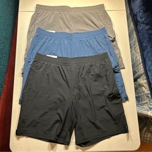 LOT OF 3 Mondetta Mens Stretch Active Sweat or Swim Shorts Mesh Liner | NWT